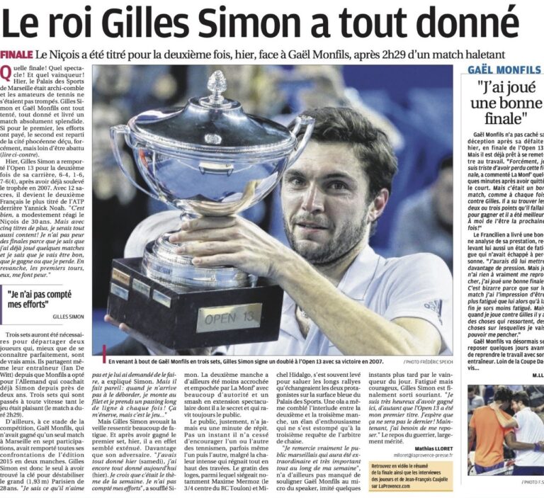 2015 : Gilles Simon, bis repetita