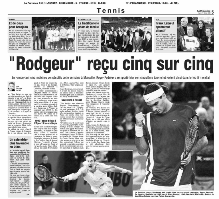 Federer, chose promise, chose due